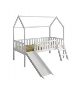 ΠΑΙΔΙΚΟ ΚΡΕΒΑΤΙ τ.MONTESSORI ΜΕ ΤΣΟΥΛΗΘΡΑ PHYLLIS HM701.03 ΞΥΛΟ ΠΕΥΚΟΥ ΛΕΥΚΟ ΓΙΑ 90x190εκ