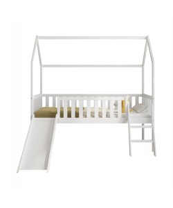 ΠΑΙΔΙΚΟ ΚΡΕΒΑΤΙ τ.MONTESSORI ΜΕ ΤΣΟΥΛΗΘΡΑ PHYLLIS HM701.03 ΞΥΛΟ ΠΕΥΚΟΥ ΛΕΥΚΟ ΓΙΑ 90x190εκ