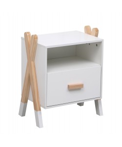 ΚΟΜΟΔΙΝΟ ΠΑΙΔΙΚΟ PASCHAL HM2488.03 ΛΕΥΚΗ ΜΕΛΑΜΙΝΗ-ΠΕΥΚΟ ΣΕ ΦΥΣΙΚΟ 46x30x55Υεκ.