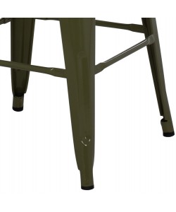 ΣΚΑΜΠΟ ΜΕΣΑΙΟΥ ΥΨΟΥΣ ΜΕΤΑΛΛΙΚΟ MELITA-PRO HM8573.43 DARK OLIVE GREEN 43x43x67Υεκ.