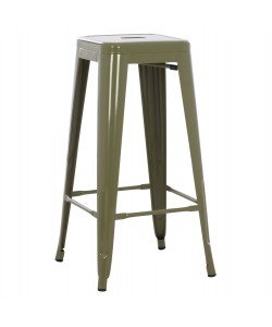 ΣΚΑΜΠΟ ΜΠΑΡ ΜΕΤΑΛΛΙΚΟ MELITA-PRO HM8642.43 ΣΕ DARK OLIVE 43x43x78Υεκ.