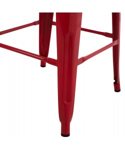 ΣΚΑΜΠΟ ΜΠΑΡ ΜΕΤΑΛΛΙΚΟ MELITA-PRO HM8642.44 ΣΕ ΚΟΚΚΙΝΟ 43x43x78Υεκ.