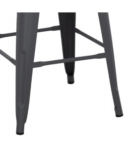 ΣΚΑΜΠΟ ΜΕΣΑΙΟΥ ΥΨΟΥΣ ΜΕΤΑΛΛΙΚΟ MELITA-PRO HM8573.50 ΓΚΡΙ 43x43x67Υεκ.