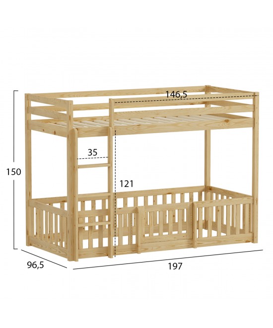 ΠΑΙΔΙΚΗ ΚΟΥΚΕΤΑ τ.MONTESSORI ΜΕ ΠΑΡΚΑΚΙ PLAYKID HM703.01 ΞΥΛΟ ΠΕΥΚΟΥ ΦΥΣΙΚΟ ΓΙΑ 190x90εκ ΠΑΙΔΙΚΗ ΚΟΥΚΕΤΑ τ.MONTESSORI ΜΕ ΠΑΡΚΑΚΙ PLAYKID HM703.01 ΞΥΛΟ ΠΕΥΚΟΥ ΦΥΣΙΚΟ ΓΙΑ 190x90εκ