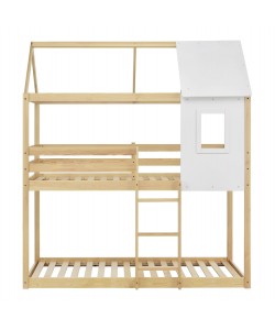 ΠΑΙΔΙΚΗ ΚΟΥΚΕΤΑ ΣΠΙΤΑΚΙ τ.MONTESSORI HOOD HM705.01 ΞΥΛΟ ΠΕΥΚΟΥ ΣΕ ΦΥΣΙΚΟ-ΣΤΡΩΜΑΤΑ 190x90εκ