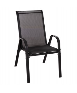 ΠΟΛΥΘΡΟΝΑ ΕΞ.ΧΩΡΟΥ LEON HM5000.43 ΜΕΤΑΛΛΙΚΗ ΜΑΥΡΗ K/D- ΣΕΤ 4 ΤΜΧ-55x70x91Υεκ.