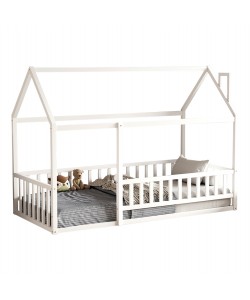 ΚΡΕΒΑΤΙ ΠΑΙΔΙΚΟ ΜΕ ΚΑΓΚΕΛΟ HOUSER HM706.03 τ.MONTESSORI ΞΥΛΟ ΠΕΥΚΟ ΛΕΥΚΟ-190x90εκ