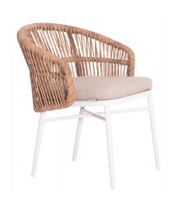 ΠΟΛΥΘΡΟΝΑ ΑΛΟΥΜΙΝΙΟΥ ORIN HM6265.02 ΛΕΥΚΗ-P.E.RATTAN ΦΥΣΙΚΟ-ΜΠΕΖ ΜΑΞΙΛΑΡΙΑ 58x61x75Υ