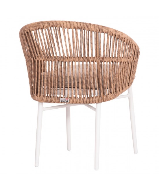 ΠΟΛΥΘΡΟΝΑ ΑΛΟΥΜΙΝΙΟΥ ORIN HM6265.02 ΛΕΥΚΗ-P.E.RATTAN ΦΥΣΙΚΟ-ΜΠΕΖ ΜΑΞΙΛΑΡΙΑ 58x61x75Υ