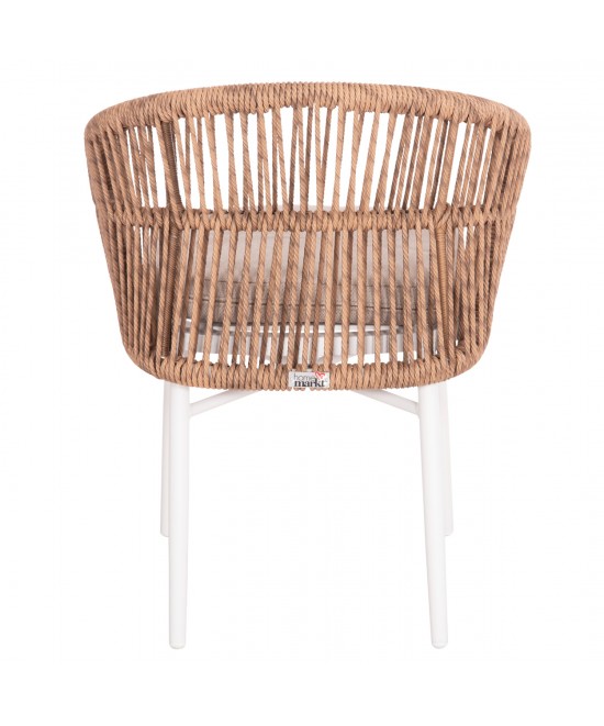 ΠΟΛΥΘΡΟΝΑ ΑΛΟΥΜΙΝΙΟΥ ORIN HM6265.02 ΛΕΥΚΗ-P.E.RATTAN ΦΥΣΙΚΟ-ΜΠΕΖ ΜΑΞΙΛΑΡΙΑ 58x61x75Υ