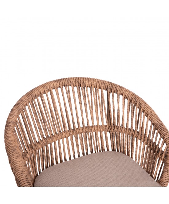 ΠΟΛΥΘΡΟΝΑ ΑΛΟΥΜΙΝΙΟΥ ORIN HM6265.02 ΛΕΥΚΗ-P.E.RATTAN ΦΥΣΙΚΟ-ΜΠΕΖ ΜΑΞΙΛΑΡΙΑ 58x61x75Υ