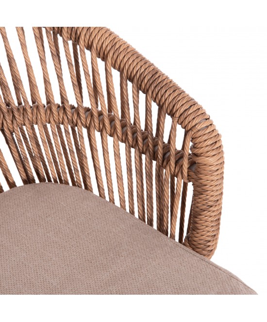 ΠΟΛΥΘΡΟΝΑ ΑΛΟΥΜΙΝΙΟΥ ORIN HM6265.02 ΛΕΥΚΗ-P.E.RATTAN ΦΥΣΙΚΟ-ΜΠΕΖ ΜΑΞΙΛΑΡΙΑ 58x61x75Υ