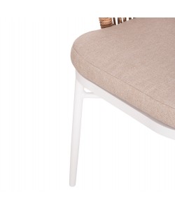 ΠΟΛΥΘΡΟΝΑ ΑΛΟΥΜΙΝΙΟΥ ORIN HM6265.02 ΛΕΥΚΗ-P.E.RATTAN ΦΥΣΙΚΟ-ΜΠΕΖ ΜΑΞΙΛΑΡΙΑ 58x61x75Υ