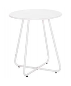 ΒΟΗΘΗΤΙΚΟ ΤΡΑΠΕΖΑΚΙ ΜΕΤΑΛΛΙΚΟ ΣΤΡΟΓΓΥΛΟ SAMMON HM6271.02 ΛΕΥΚΟ Φ45x50Υεκ