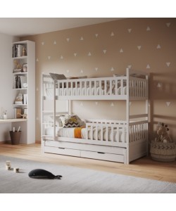 ΠΑΙΔΙΚΗ ΚΟΥΚΕΤΑ ΜΕ 3 ΚΡΕΒΑΤΙΑ & 2 ΣΥΡΤΑΡΙΑ TRIPLON HM709.03 ΞΥΛΟ ΠΕΥΚΟΥ 90x190-200εκ