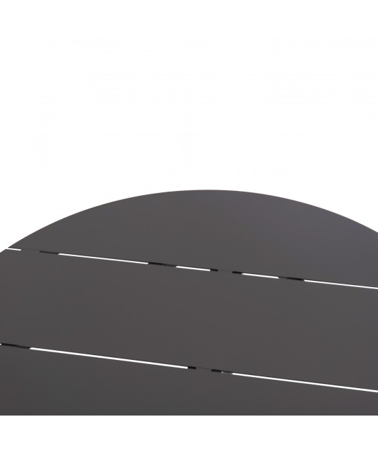 ΤΡΑΠΕΖΙ ΣΤΡΟΓΓΥΛΟ ΑΛΟΥΜΙΝΙΟΥ HIGER HM6289.01 ΓΚΡΙ Φ90x74Yεκ.