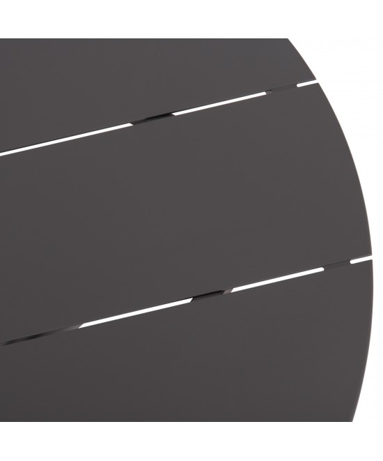 ΤΡΑΠΕΖΙ ΣΤΡΟΓΓΥΛΟ ΑΛΟΥΜΙΝΙΟΥ HIGER HM6289.01 ΓΚΡΙ Φ90x74Yεκ.