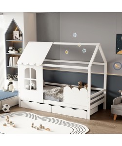 ΠΑΙΔΙΚΟ ΚΡΕΒΑΤΙ τ.MONTESSORI ΜΕ ΣΥΡΤΑΡΙΑ DOMER HM710.03 ΞΥΛΟ ΠΕΥΚΟΥ ΛΕΥΚΟ-ΣΤΡΩΜΑ 90x190εκ