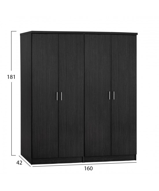 ΣΕΤ 2 ΤΜΧ ΝΤΟΥΛΑΠΑ 4ΦΥΛΛΗ ZEBRANO 160X42X181 HM11350.01