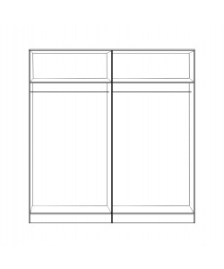 ΣΕΤ 2 ΤΜΧ ΝΤΟΥΛΑΠΑ 4ΦΥΛΛΗ ZEBRANO 160X42X181 HM11350.01