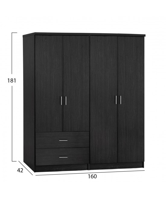 ΣΕΤ 2 ΤΜΧ ΝΤΟΥΛΑΠΑ 4ΦΥΛΛΗ ZEBRANO 160X42X181 HM11351.01