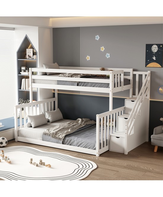 ΠΑΙΔΙΚH ΚΟΥΚΕΤΑ τ.MONTESSORI BEAMER HM711.03 ΞΥΛΟ ΠΕΥΚΟΥ ΣΕ ΛΕΥΚΟ-ΣΤΡΩΜΑΤΑ 90-140x190εκ