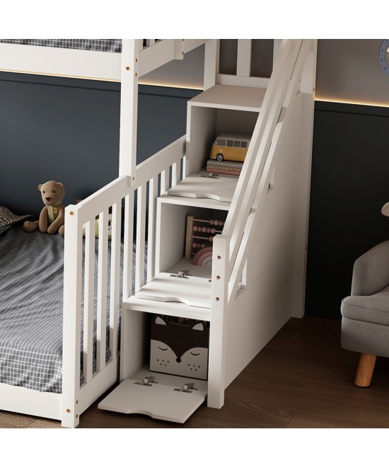 ΠΑΙΔΙΚH ΚΟΥΚΕΤΑ τ.MONTESSORI BEAMER HM711.03 ΞΥΛΟ ΠΕΥΚΟΥ ΣΕ ΛΕΥΚΟ-ΣΤΡΩΜΑΤΑ 90-140x190εκ