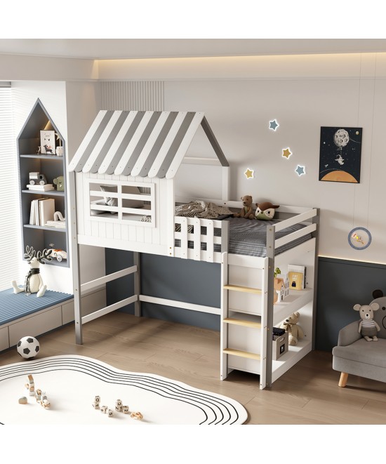 ΠΑΙΔΙΚΟ ΚΡΕΒΑΤΙ τ.MONTESSORI ΜΕ ΠΛΑΙΝΑ ΡΑΦΙΑ HOMI HM712 ΞΥΛΟ ΠΕΥΚΟΥ ΛΕΥΚΟ-ΓΚΡΙ-ΣΤΡΩΜΑ 90x190εκ
