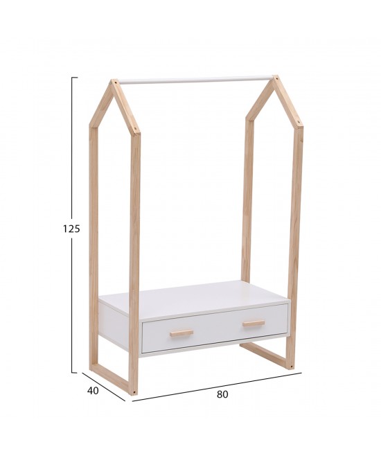 ΚΡΕΜΑΣΤΡΑ ΜΕ ΣΥΡΤΑΡΙ ΠΑΙΔΙΚH PEPE HM2492.03 ΜΕΛΑΜΙΝΗ-ΞΥΛΟ ΠΕΥΚΟΥ 80x40x125Υεκ