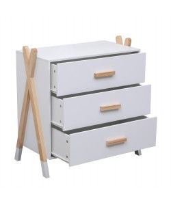 ΣΥΡΤΑΡΙΕΡΑ ΠΑΙΔΙΚH PASCHAL HM2493.03 ΜΕΛΑΜΙΝΗ-ΞΥΛΟ ΠΕΥΚΟΥ 76x40x80.5Υεκ