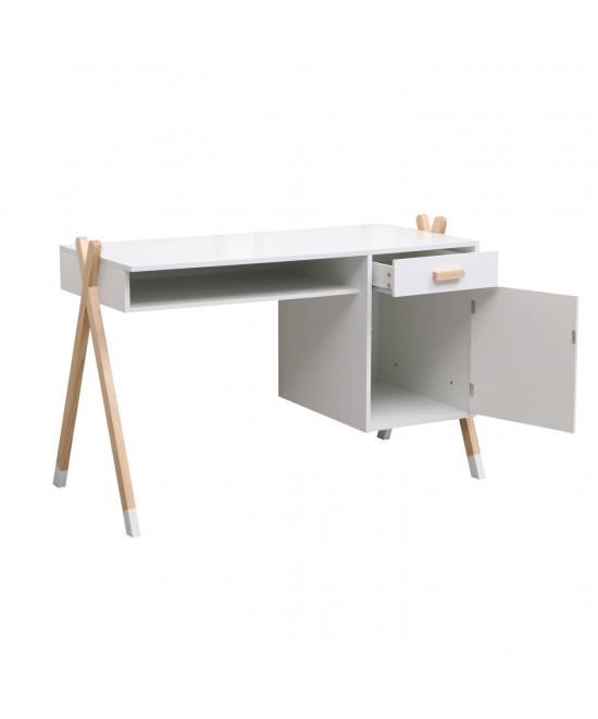 ΓΡΑΦΕΙΟ ΠΑΙΔΙΚΟ PASCHAL HM2496.03 ΜΕΛΑΜΙΝΗ-ΞΥΛΟ ΠΕΥΚΟΥ 120x55x75Υεκ