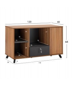 ΝΤΟΥΛΑΠΙ ΕΠΑΓΓΕΛΜΑΤΙΚΟ ΓΡΑΦΕΙΟΥ SUPREME HM2375 120X40X68Y εκ.