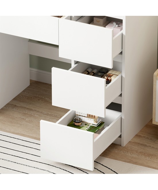 ΤΟΥΑΛΕΤΑ ΜΕ ΦΩΤΙΣΜΟ LED & ΣΥΡΤΑΡΙΑ KEITLIN HM2499.03 ΜΕΛΑΜΙΝΗ ΣΕ ΛΕΥΚΟ 80x40x140Υεκ.