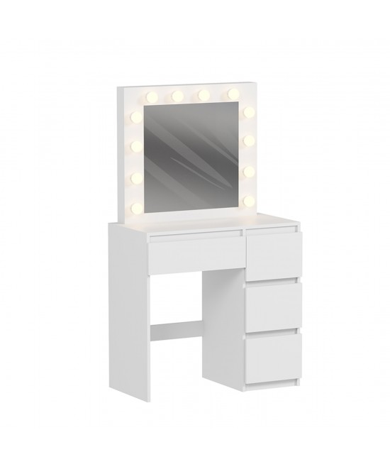 ΤΟΥΑΛΕΤΑ ΜΕ ΦΩΤΙΣΜΟ LED & ΣΥΡΤΑΡΙΑ KEITLIN HM2499.03 ΜΕΛΑΜΙΝΗ ΣΕ ΛΕΥΚΟ 80x40x140Υεκ.