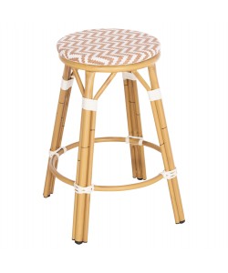 ΣΚΑΜΠΟ ΑΛΟΥΜΙΝΙΟΥ ΜΕΣ.ΥΨΟΥΣ CHINO HM6286.04 BAMBOO LOOK ΦΥΣΙΚΟ & TEXTILENE 43x43x65Υεκ