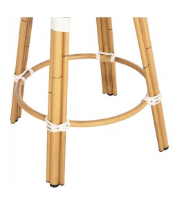 ΣΚΑΜΠΟ ΑΛΟΥΜΙΝΙΟΥ ΜΕΣ.ΥΨΟΥΣ CHINO HM6286.04 BAMBOO LOOK ΦΥΣΙΚΟ & TEXTILENE 43x43x65Υεκ