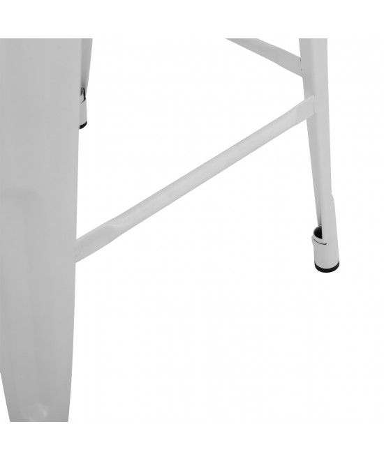 ΣΚΑΜΠΟ ΜΕΣΑΙΟΥ ΥΨΟΥΣ ΜΕΤΑΛΛΙΚΟ MELITA ΜΕ ΠΛΑΤΗ ΣΕ ΛΕΥΚΟ ΜΑΤ HM8574.31 42x42x89,5Υ εκ.