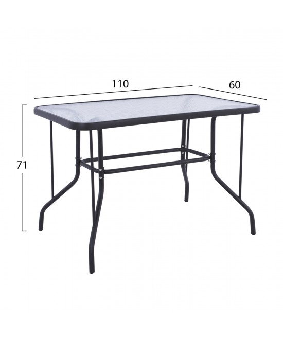 ΣΕΤ ΤΡΑΠΕΖΑΡΙΑΣ 5ΤΜΧ HM10566.01- 4 ΚΑΡΕΚΛΕΣ ΜΕ ΜΑΞΙΛΑΡΙ & ΤΡΑΠΕΖΙ 110x60 ΓΚΡΙ