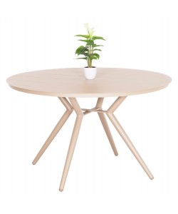 ΤΡΑΠΕΖΙ ΑΛΟΥΜΙΝΙΟΥ ΣΤΡΟΓΓΥΛΟ HIGER HM6290.04 ΚΑΠΟΥΤΣΙΝΟ Φ126x74Υεκ.