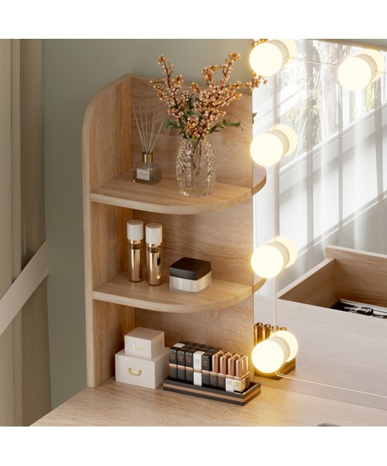 ΤΟΥΑΛΕΤΑ ΜΕ ΦΩΤΙΣΜΟ LED-ΡΑΦΙΑ-ΣΥΡΤΑΡΙΑ LAURYN HM2502.01 SONAMA 108x40x140Υεκ