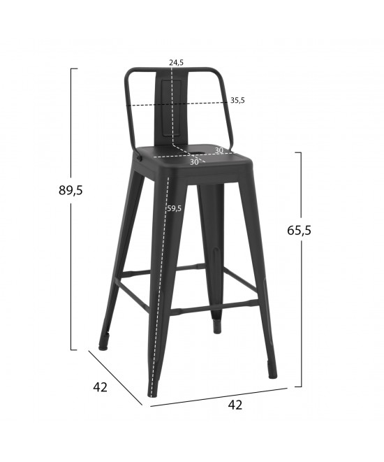 ΣΚΑΜΠΟ ΜΕΣΑΙΟΥ ΥΨΟΥΣ ΜΕΤΑΛΛΙΚΟ MELITA ΜΕ ΠΛΑΤΗ ΣΕ ΜΑΥΡΟ ΜΑΤ HM8574.32 42x42x89,5Υ εκ. ΣΚΑΜΠΟ ΜΕΣΑΙΟΥ ΥΨΟΥΣ ΜΕΤΑΛΛΙΚΟ MELITA ΜΕ ΠΛΑΤΗ ΣΕ ΜΑΥΡΟ ΜΑΤ HM8574.32 42x42x89,5Υ εκ.
