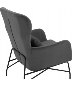 ΠΟΛΥΘΡΟΝΑ ΜΠΕΡΖΕΡΑ ΒΕΛΟΥΔΟ ΓΚΡΙ ΜΕ ΜΕΤΑΛΛΙΚΟ ΜΑΥΡΟ ΠΟΔΙ HM8721.01