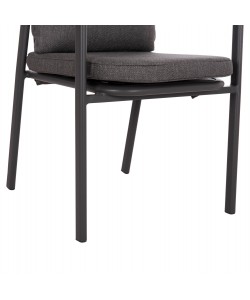 ΠΟΛΥΘΡΟΝΑ ΑΛΟΥΜΙΝΙΟΥ SENTI HM6204.01 ΣΚΕΛΕΤΟΣ & OLEFIN ΣΚΟΥΡΟ ΓΚΡΙ 60x55.5x90Υεκ