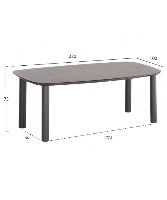 ΤΡΑΠΕΖΙ DOSUN HM6202.01 ΓΚΡΙ ΑΛΟΥΜΙΝΙΟ-3D PRINT ΓΥΑΛΙ-ΚΕΡΑΜΙΚΟ LOOK 220x100x75Υεκ ΤΡΑΠΕΖΙ DOSUN HM6202.01 ΓΚΡΙ ΑΛΟΥΜΙΝΙΟ-3D PRINT ΓΥΑΛΙ-ΚΕΡΑΜΙΚΟ LOOK 220x100x75Υεκ
