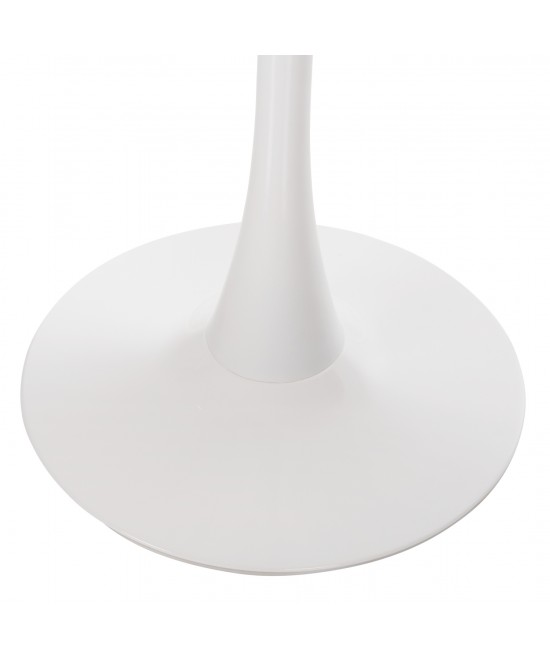 ΤΡΑΠΕΖΙ ΤΡΑΠΕΖΑΡΙΑΣ ROLLO HM9422.11 ΣΤΡΟΓΓΥΛΟ WHITE MARBLE Φ120x74Yεκ.