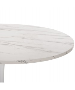 ΤΡΑΠΕΖΙ ΤΡΑΠΕΖΑΡΙΑΣ ROLLO HM9422.11 ΣΤΡΟΓΓΥΛΟ WHITE MARBLE Φ120x74Yεκ.