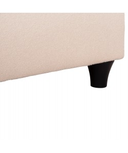ΚΡEΒΑΤΙ ΔΙΠΛΟ LUTHER HM717 ΜΠΕΖ ΥΦΑΣΜΑ ΓΙΑ ΣΤΡΩΜΑ 160x200εκ.