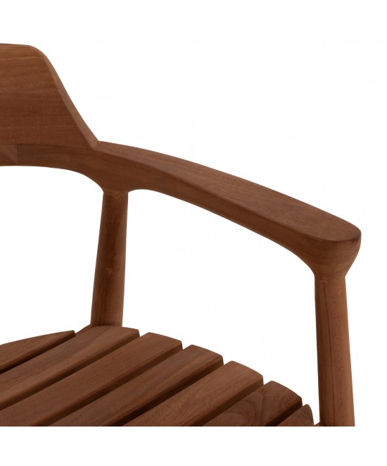 ΠΟΛΥΘΡΟΝΑ ΕΞΩΤΕΡΙΚΟΥ ΧΩΡΟΥ FREM HM18107 ΞΥΛΟ TEAK-ΦΥΣΙΚΟ ΧΡΩΜΑ 59x54.5x76Υεκ.