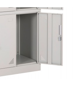 ΦΟΡΙΑΜΟΣ ΜΕΤΑΛΛΙΚΟΣ MALMOE HM5636.11 9 ΝΤΟΥΛΑΠΑΚΙΑ ΜΕ ΚΛΕΙΔΑΡΙΕΣ-ΓΚΡΙ 90x45x185Υεκ.