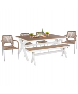 ΣΕΤ ΤΡΑΠΕΖΑΡΙΑΣ ΕΞΩΤ.ΧΩΡΟΥ 6TMX TAWNEE HM21108-ΤΡΑΠΕΖΙ-ΠΑΓΚΑΚΙ-ΠΟΛΥΘΡΟΝΕΣ & ΚΑΡΕΚΛΕΣ